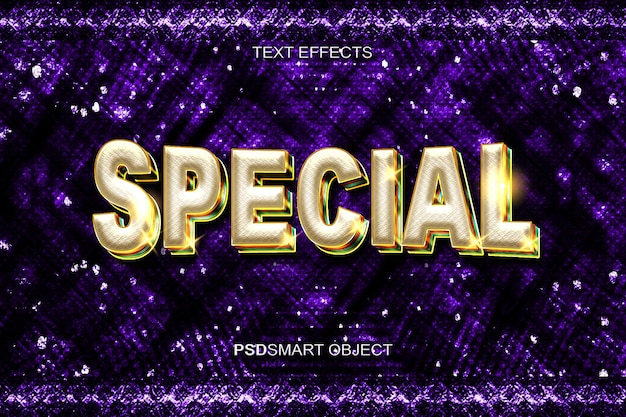 Luxuriöses, spezielles Gold-3D-Textstil-Mockup