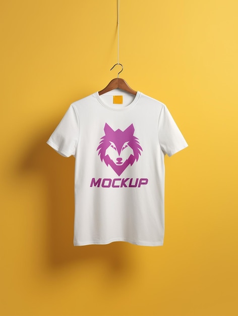 Luxuriöses weißes T-Shirt-Modell im PSD-Format