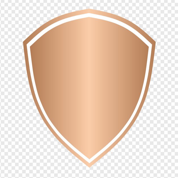 luxury dark brown shield shape element png background design