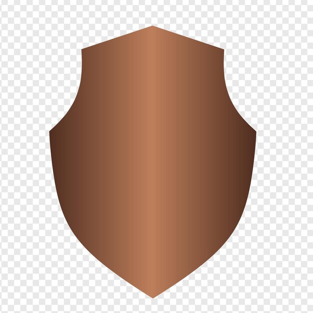 luxury dark brown shield shape element png background design