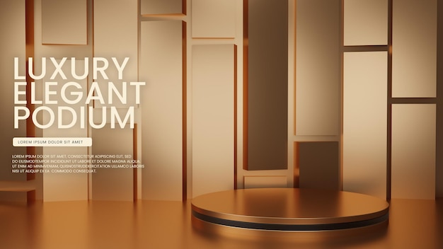 LUXURY GLOSSY GEOMETRIC PODIUM