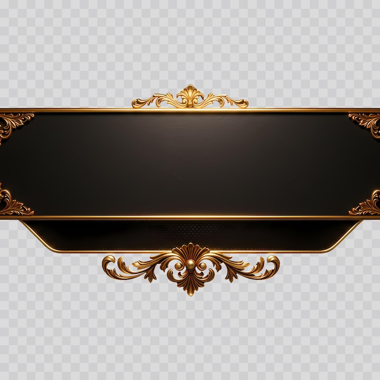 PSD luxury gold frame design