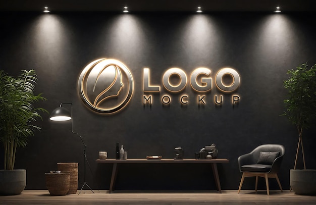 Luxury gold-logo-mockup