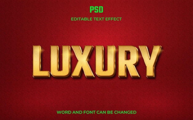 Luxury Gold Text-Effekt bearbeitbare PSD