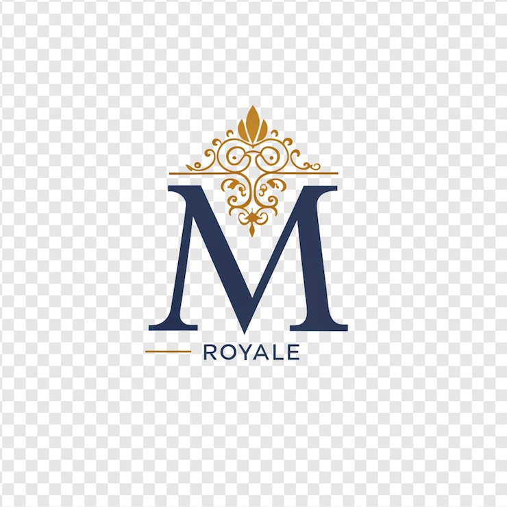 PSD luxury latter m logo vector with golden color luxury modern minimalist monogram letter m logo