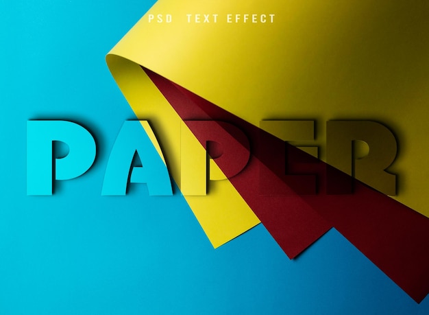 Luxury Paper Efeito de Texto Psd