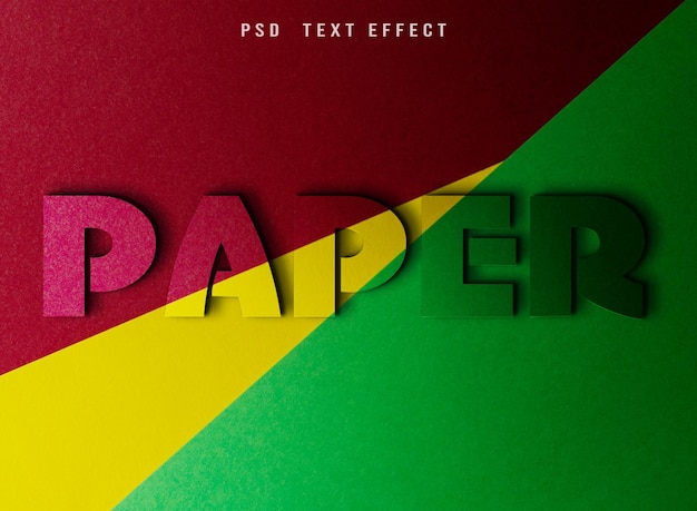 Luxury paper text-effekt psd