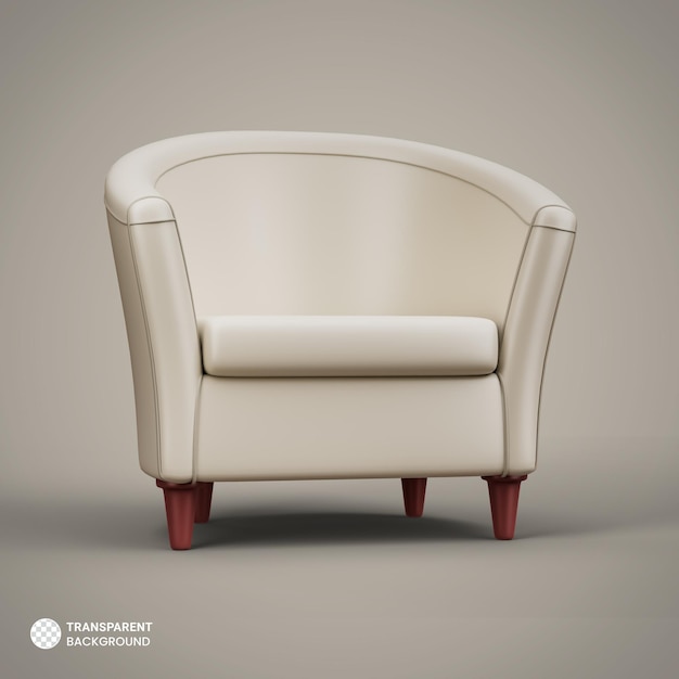 Luxus-couch-symbol isoliert 3d-render-illustration