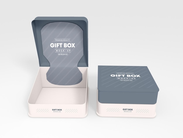 Luxus-geschenkbox branding mockup