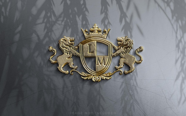PSD luxus gold logo modell