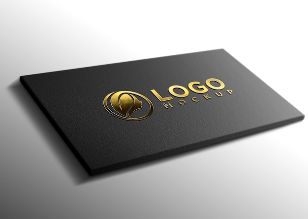 Luxus Gold Metallic Logo Mockup