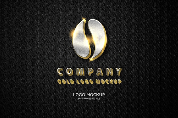 Luxus-logo-mockup chrom