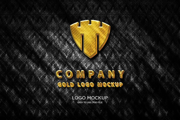 Luxus logo mockup gold