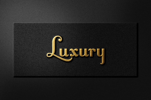 Luxus-Logo-Mockup-Vorlage