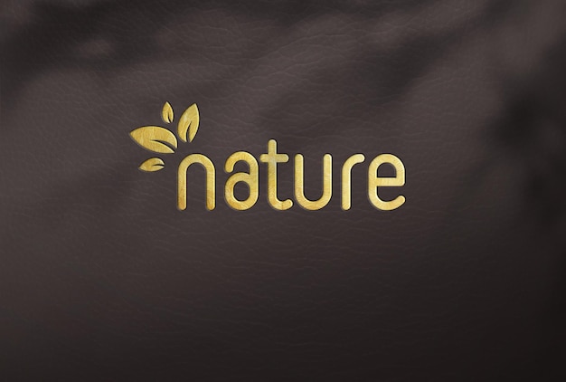 Luxus-Logo-Mockup vorne gesehen