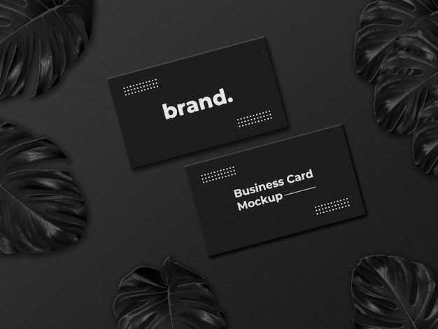 PSD luxus-logo-modell auf schwarzer visitenkarte