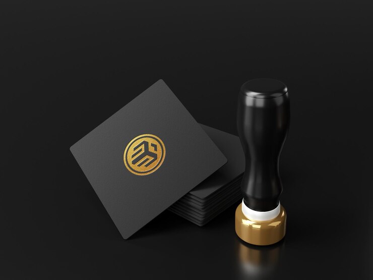 Luxus-Logo-Modell quadratische Karte mit Stempel