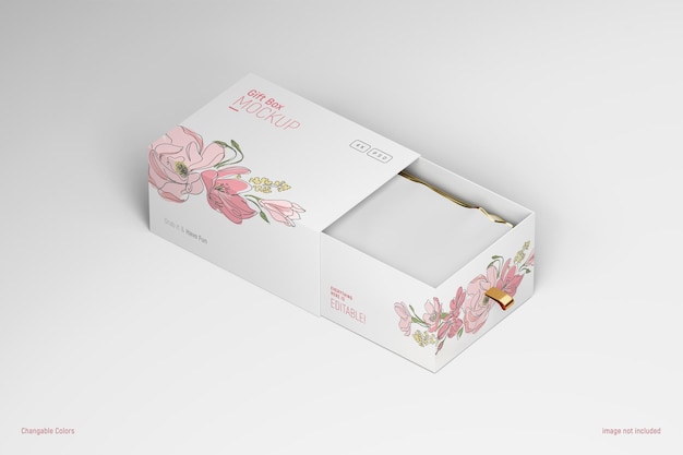 Luxus-modebox oder geschenkbox-attrappe isoliert