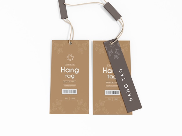 Luxus-Papieretikett Hang Tag Branding Mockup