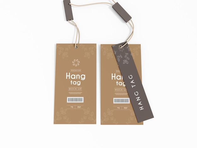 Luxus-papieretikett hang tag branding mockup