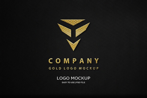 PSD luxus-pappe-gold-logo-mockup