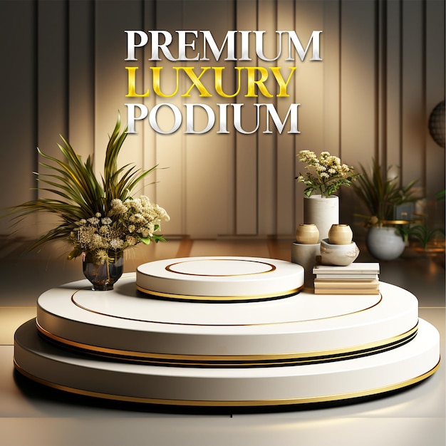 PSD luxus-podium-hintergrund für die produktpräsentation