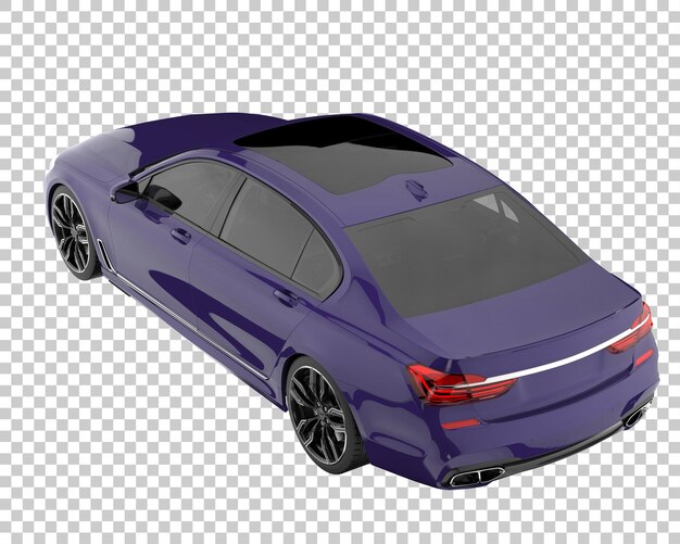 Luxusauto auf transparentem hintergrund. 3d-rendering - abbildung