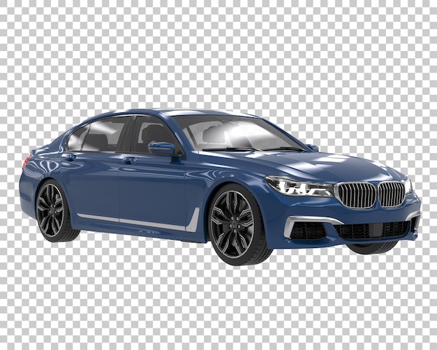 Luxusauto auf transparentem hintergrund. 3d-rendering - abbildung