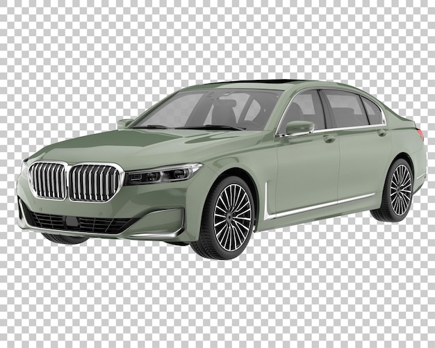Luxusauto auf transparentem hintergrund. 3d-rendering - abbildung