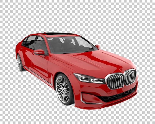Luxusauto auf transparentem Hintergrund. 3D-Rendering - Abbildung