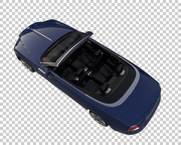 Luxusauto auf transparentem Hintergrund. 3D-Rendering - Abbildung