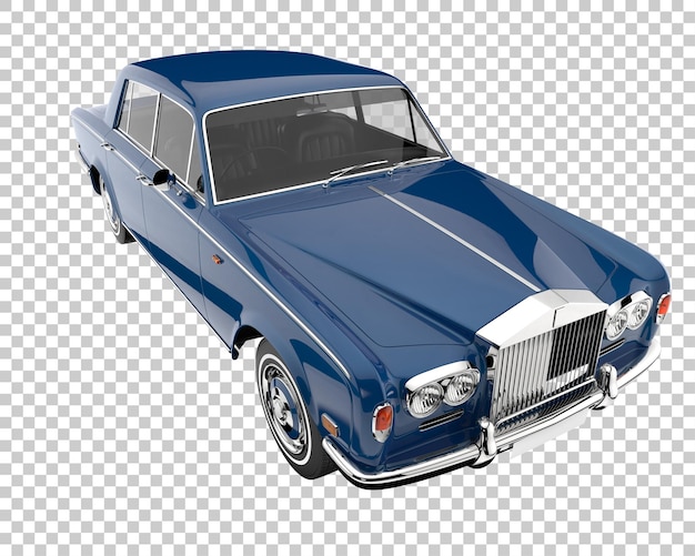 Luxusauto auf transparentem Hintergrund. 3D-Rendering - Abbildung