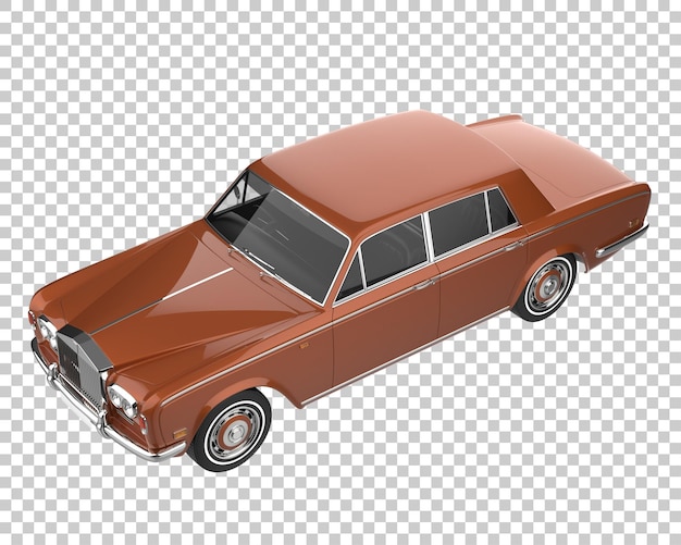 Luxusauto auf transparentem Hintergrund. 3D-Rendering - Abbildung