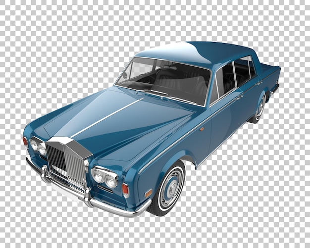 Luxusauto auf transparentem Hintergrund. 3D-Rendering - Abbildung