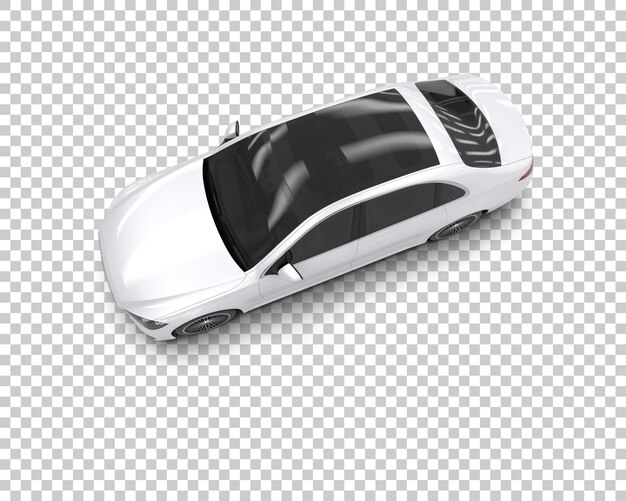 Luxusauto isoliert auf dem Hintergrund 3D-Rendering-Illustration