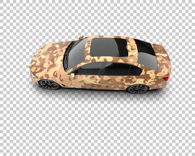 Luxusauto isoliert auf dem Hintergrund 3D-Rendering-Illustration