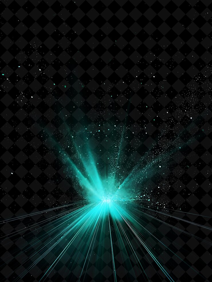 PSD una luz azul brillante sobre un fondo negro con un patrón en forma de estrella