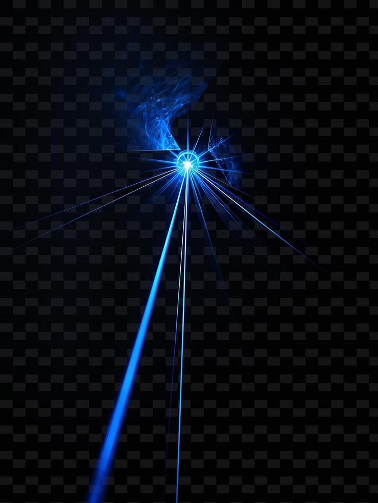 PSD una luz azul en un fondo negro con un patrón de estrellas
