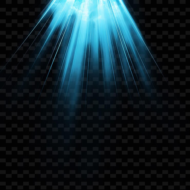 PSD luz azul sobre un fondo negro