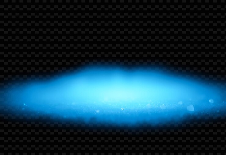 PSD luz azul sobre un fondo negro