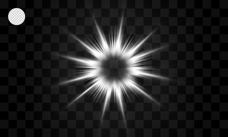 PSD la luz blanca brillante explota el efecto de la luz.