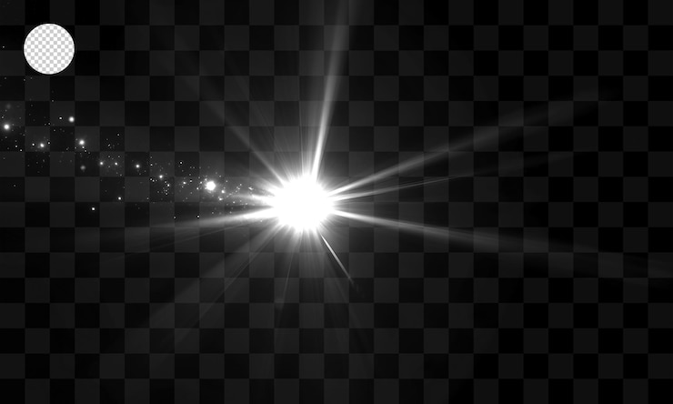 PSD luz blanca desde el centro del círculo.