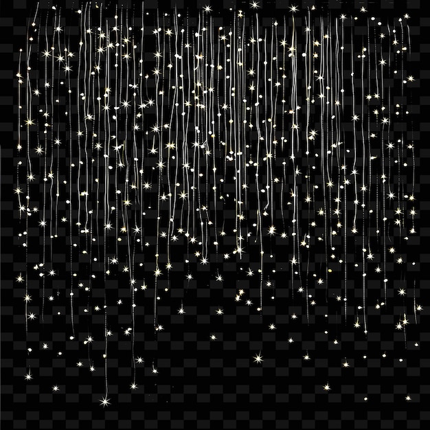 La luz del cielo nocturno con estrellas en un fondo transparente