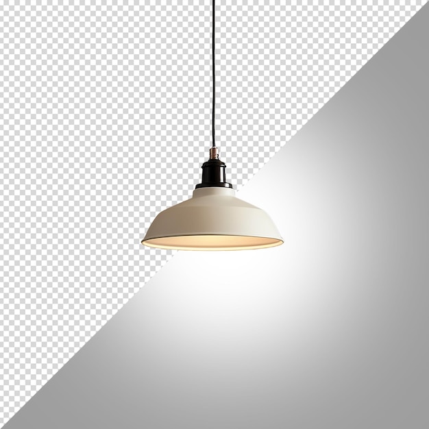 una luz colgando de un techo con una luz colgada de ella