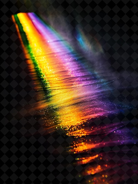 luz de color arco iris en un fondo negro