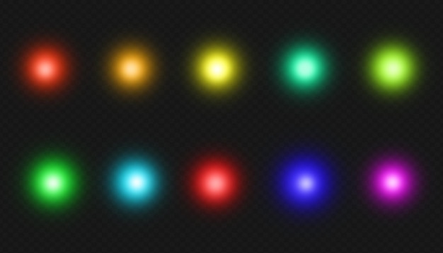 La luz de colores brilla