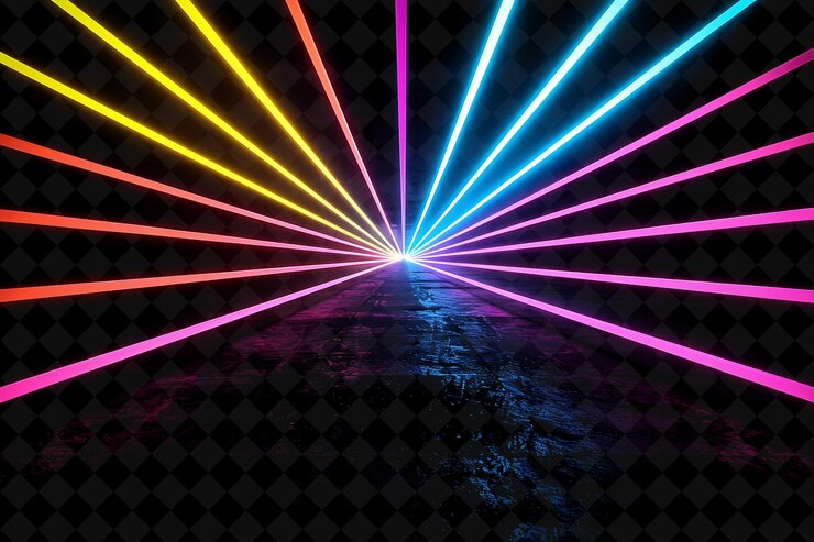 PSD una luz colorida que está en un fondo negro