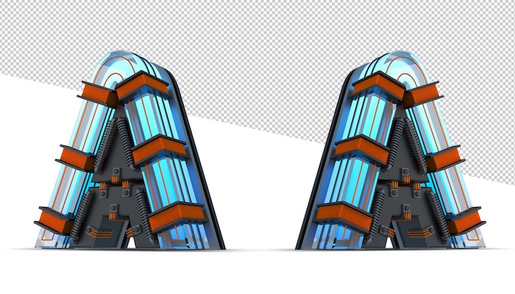 PSD luz de néon 3d alphabet azul com fio de cobre