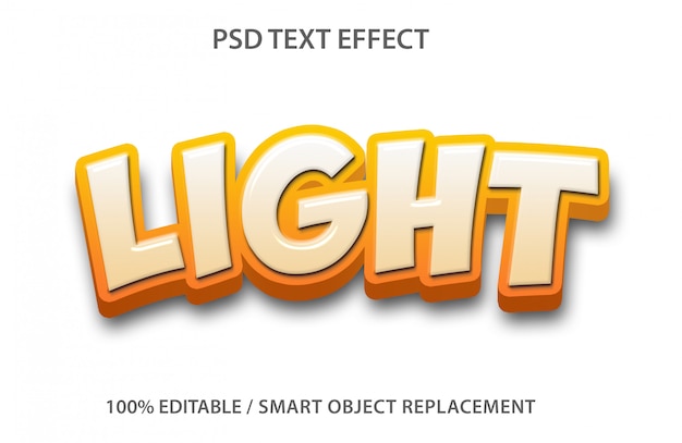 Luz de efecto de texto editable