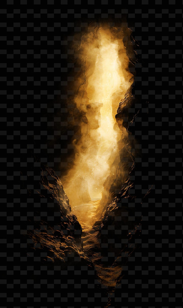 PSD luz de entrada a la cueva con brillo suave que mejora el radiante cálido en png y2k diseño de efecto de luz de neón